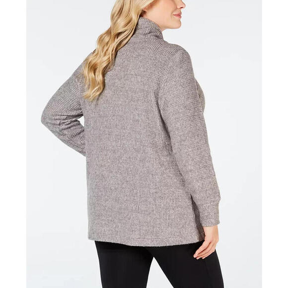 Ideology Plus Size Cowl-Neck Tulip-Hem Top, 1X - Picture 2 of 2